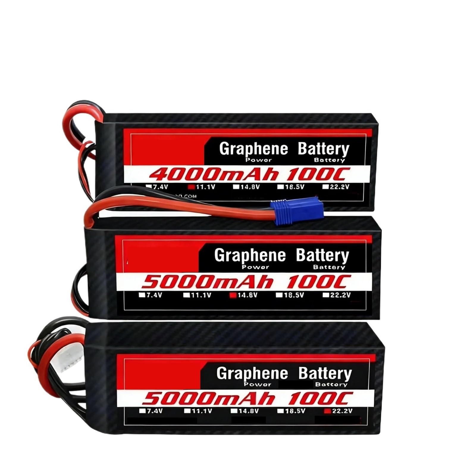 Compatible avec la Batterie HRB 1300mAh à 7000mAh for hélicoptère de Voiture RC 2S 6S(4S 5000mah 100C XT90)