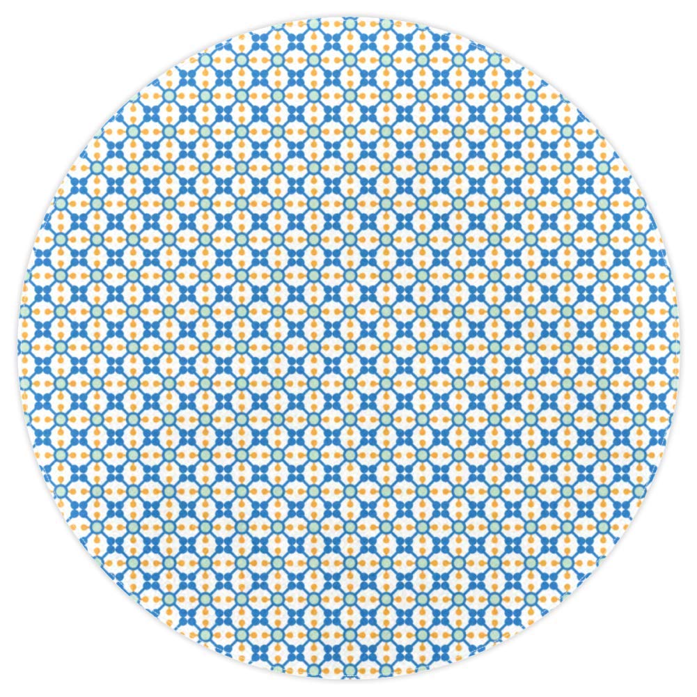 Tapis rond pour salle de jeux enfant, revêtement doux et antidérapant