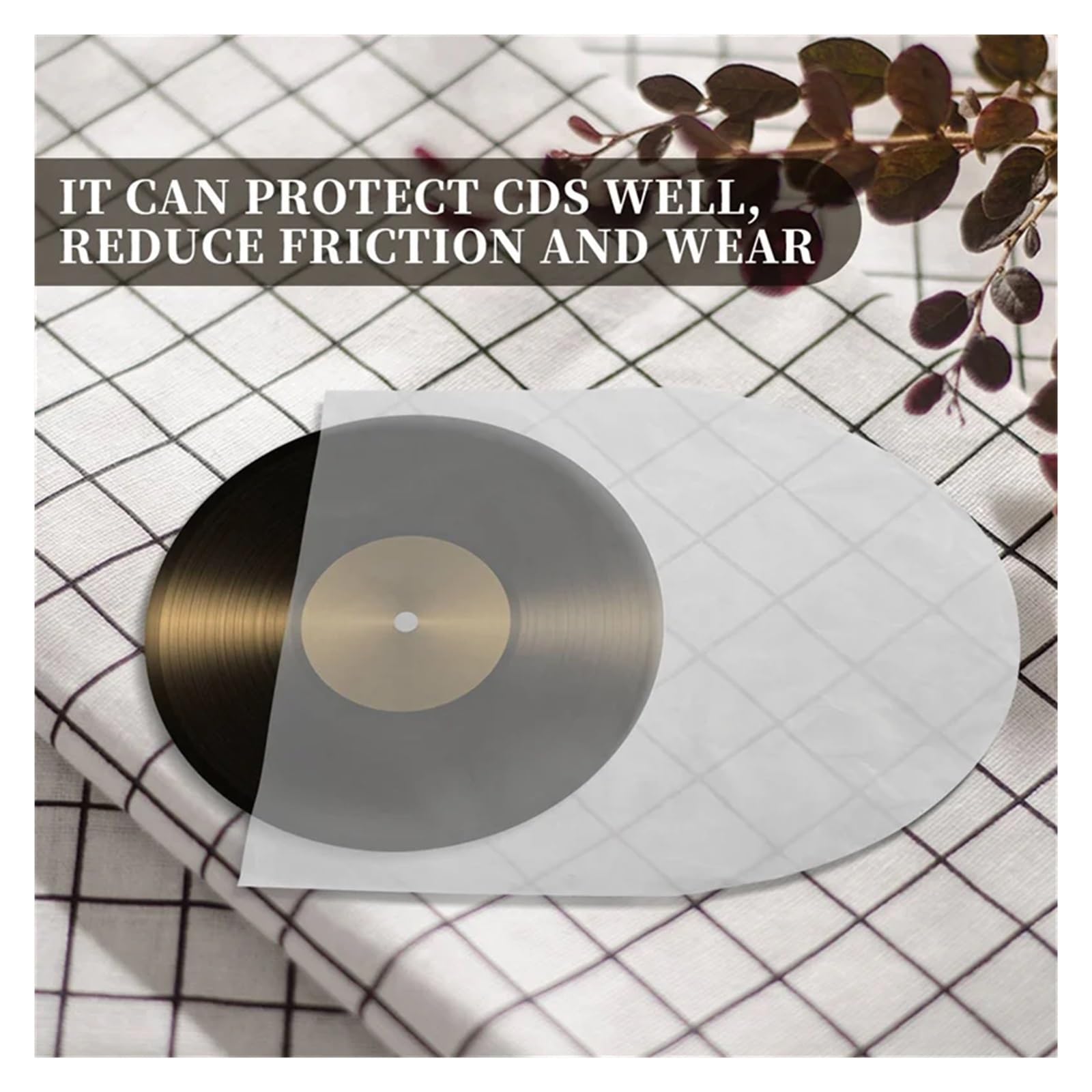 50 Pezzi 12 Pollici Vinile Disco Protettivo Borsa Audio Giradischi Accessori Maniche Interne Antipolvere Antistatico Maniche di Registrazione Manicotti Interni per Dischi in Vinile