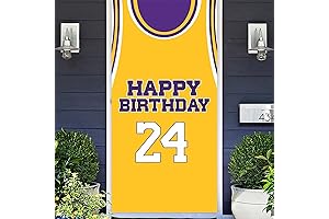 Celebrate in Purple and Gold: Happy Birthday 24 Banner for Lakers Fans
