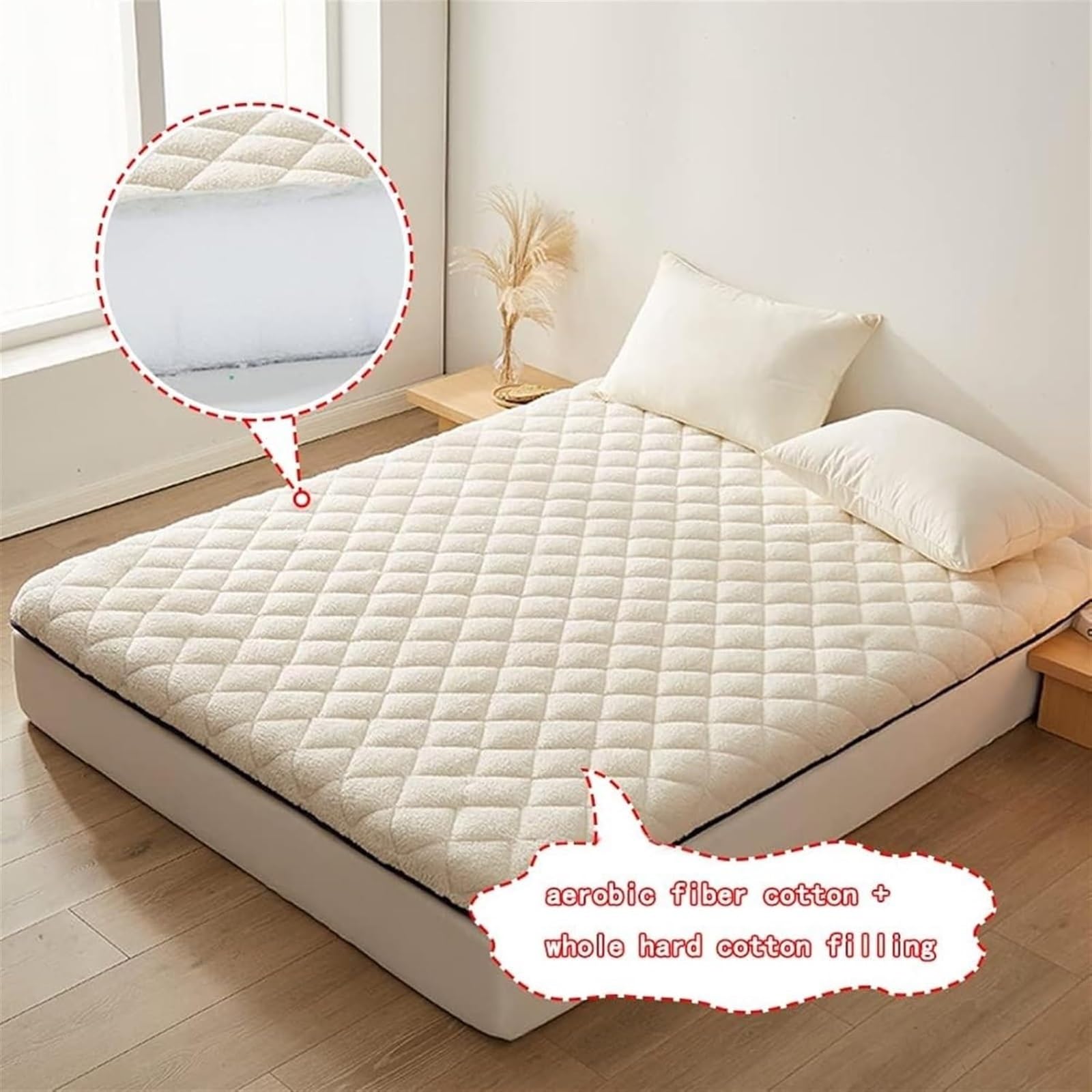 Japoński materac futon, składana przenośna podkładka do spania, oddychający materac kempingowy, zwijany materac podłogowy dla studentów, rozmiar 90 x 190 cm