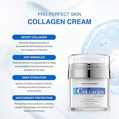 Miniatura 5 de Neutriherbs Crema facial hidratante facial de colágeno, reduce las manchas negras y las imperfecciones, la hidratación persistente reduce las líneas