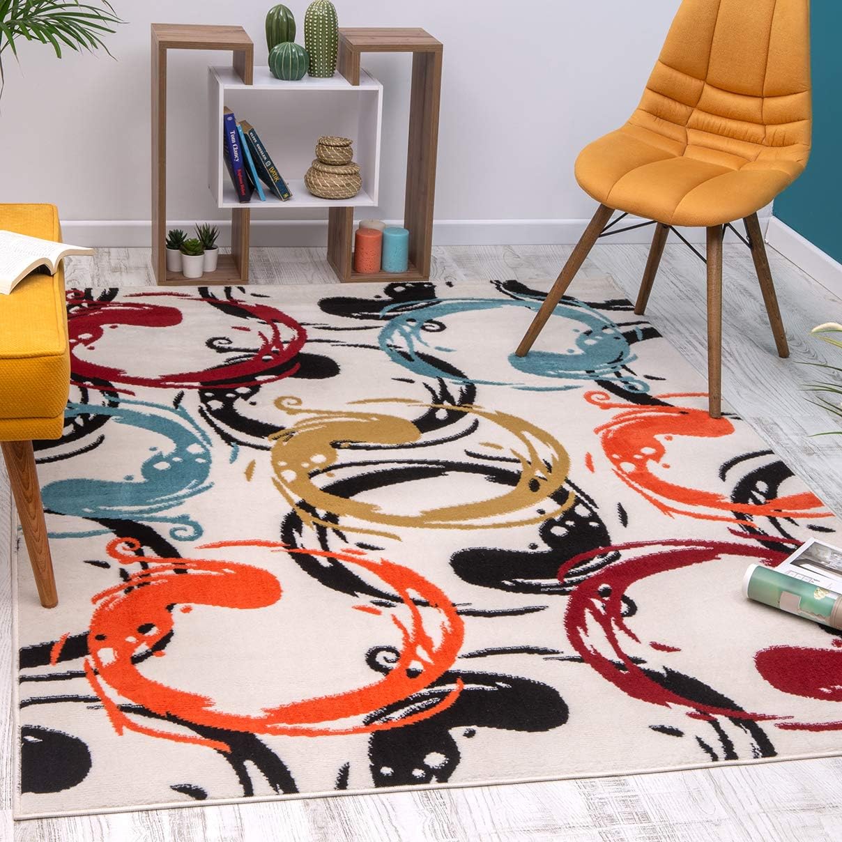 Antep Rugs 555 Pastel Collection Contemporary Polypropylene Indoor Area Rug (Multicolor, 8' x 10')
