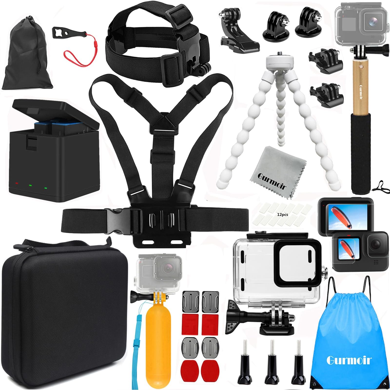 QULLOO Protettore Schermo per GoPro Hero 9 / Hero 10 / Hero 11 / Hero