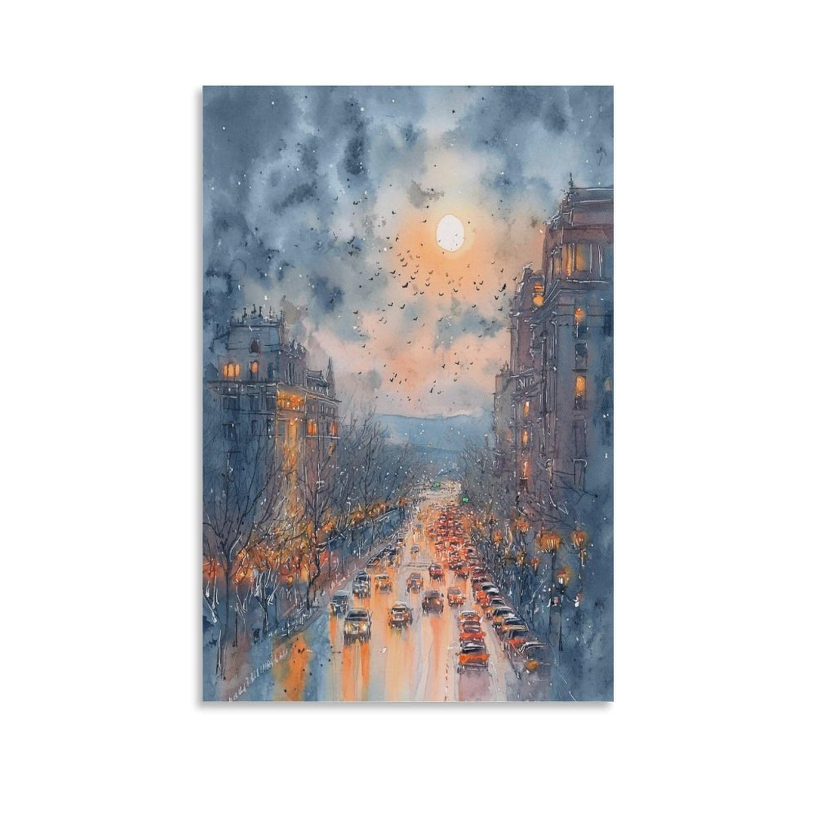 Portland 24x36inch(60x90cm) Vintage Travel Poster Watercolor Canvas Art