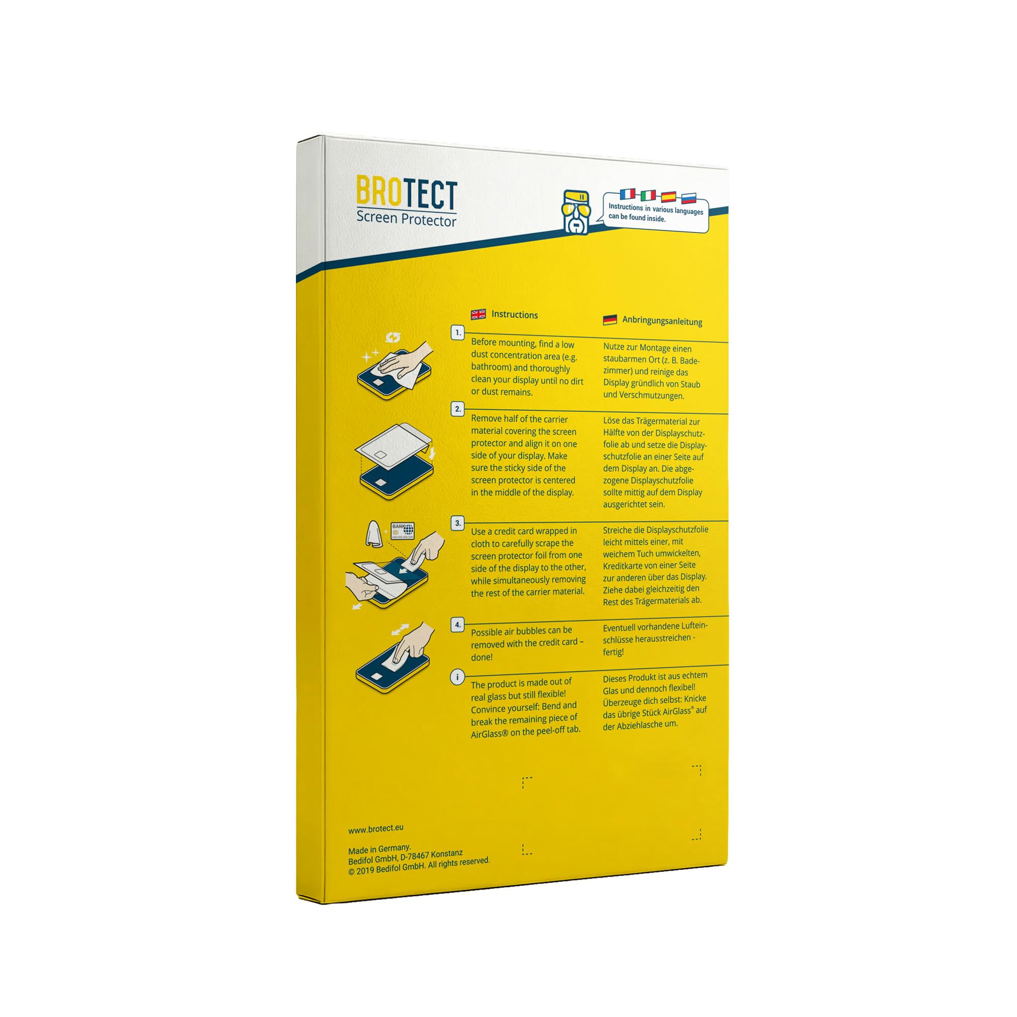 Brotect AirGlass Pellicola Protettiva In Vetro Per Futaba 4PX – Durezza 9H, Anti-impronta