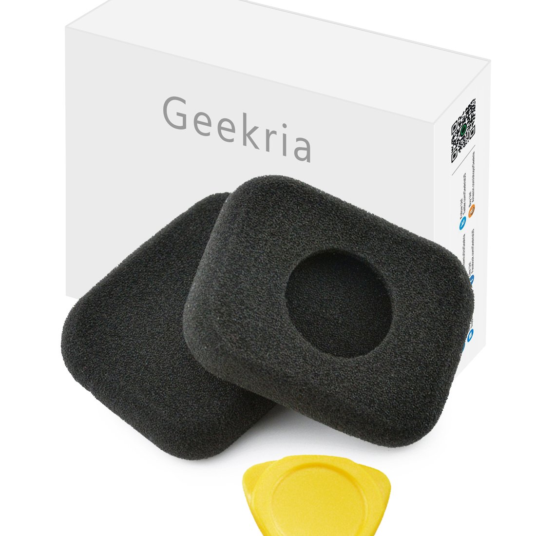 Geekria Comfort Foam Replacement Ear Pads Compatible with Bang&Olufsen B&O FORM 2 Headphones, Ear Cushions (Black)