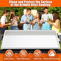 Vista 2 de Funda de parrilla de silicona para Blackstone - 28 pulgadas de cobertura verdadera y completa, resistente, apta para alimentos, protectora