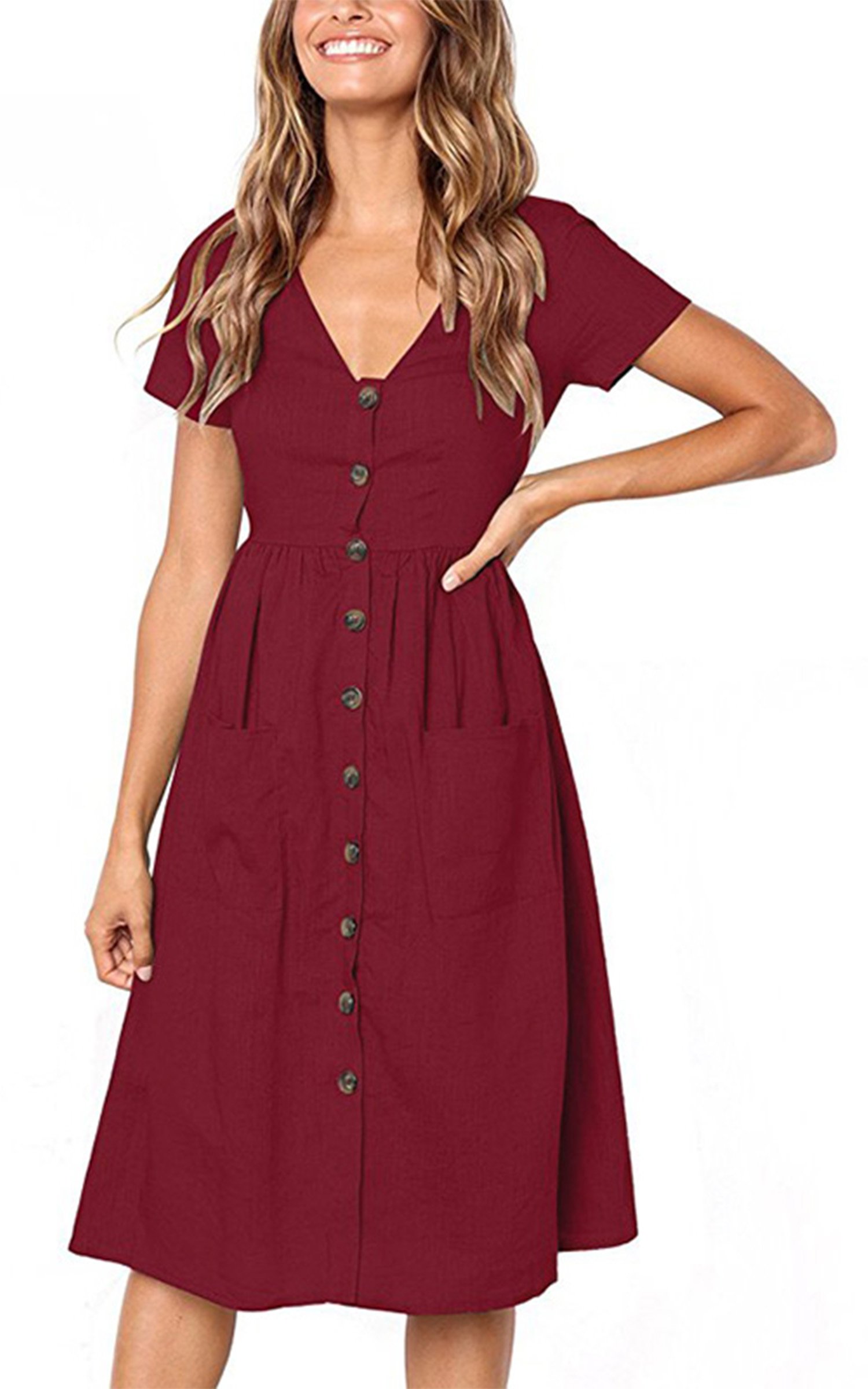 midi skater dress with pockets