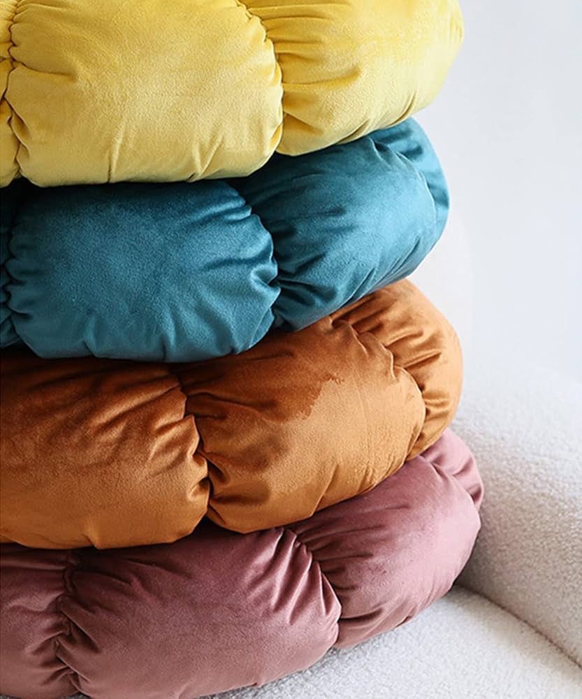 Amazon.co.jp: フラワークッション クッション 円形 丸型 座布団