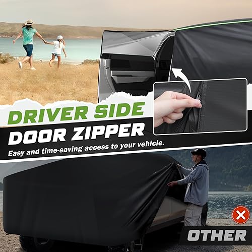 Miniatura 10 de Funda de coche compatible con Mazda CX-5 CX5 2013-2024 resistente al viento para todo tipo de clima, impermeable, sol, lluvia, UV, polvo, nieve,