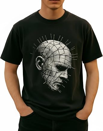 Pinhead Hellraiser T-Shirt | Horror Movie Tee | Cronenberg Halloween Scary Shirt