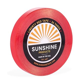 Daily Wear Hair System Tape Roll - Liberty Red Liner Wig Tape - Doublesided Ultra Hold Hair Tape for Wigs, Toupee, Hair Systems - 1-14 Day Hold - 3/4" x 36yds