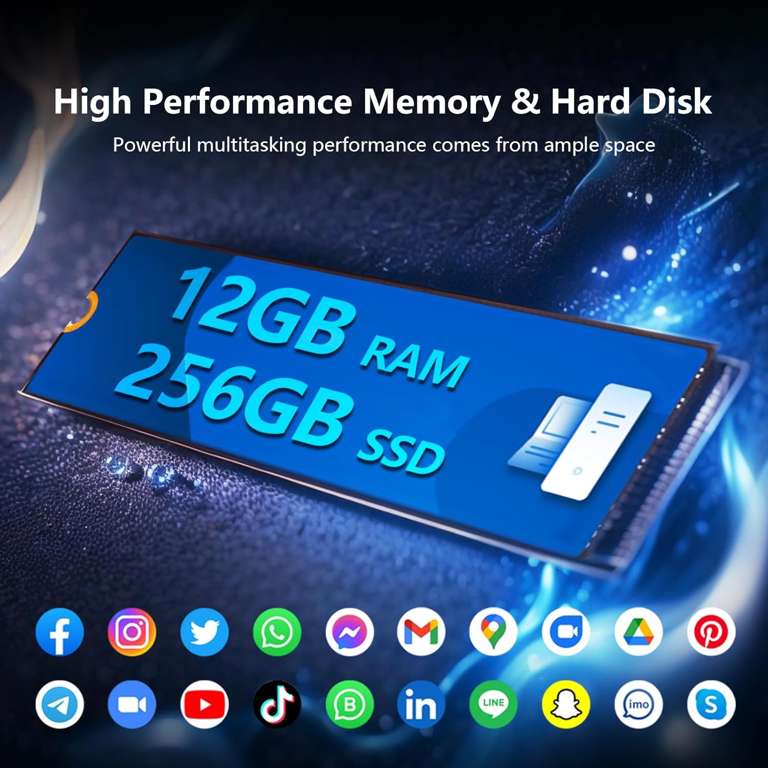 10.1" 2 in 1 Tablet/Laptop Computer, 12GB RAM+256GB SSD, Win 11 Touchscreen Laptops with Stylus and Keyboard, M3-8100Y Processor(up to 3.40GHz), Backlit Keyboard,WiFi 5, BT 5, HDMI, Dual Camera