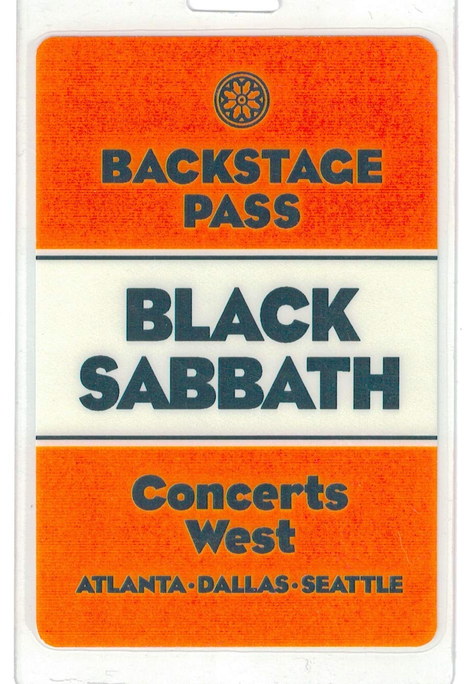 Black Sabbath Laminated Backstage Pass From Concerts West Tour At Amazon S Entertainment Collectibles Store