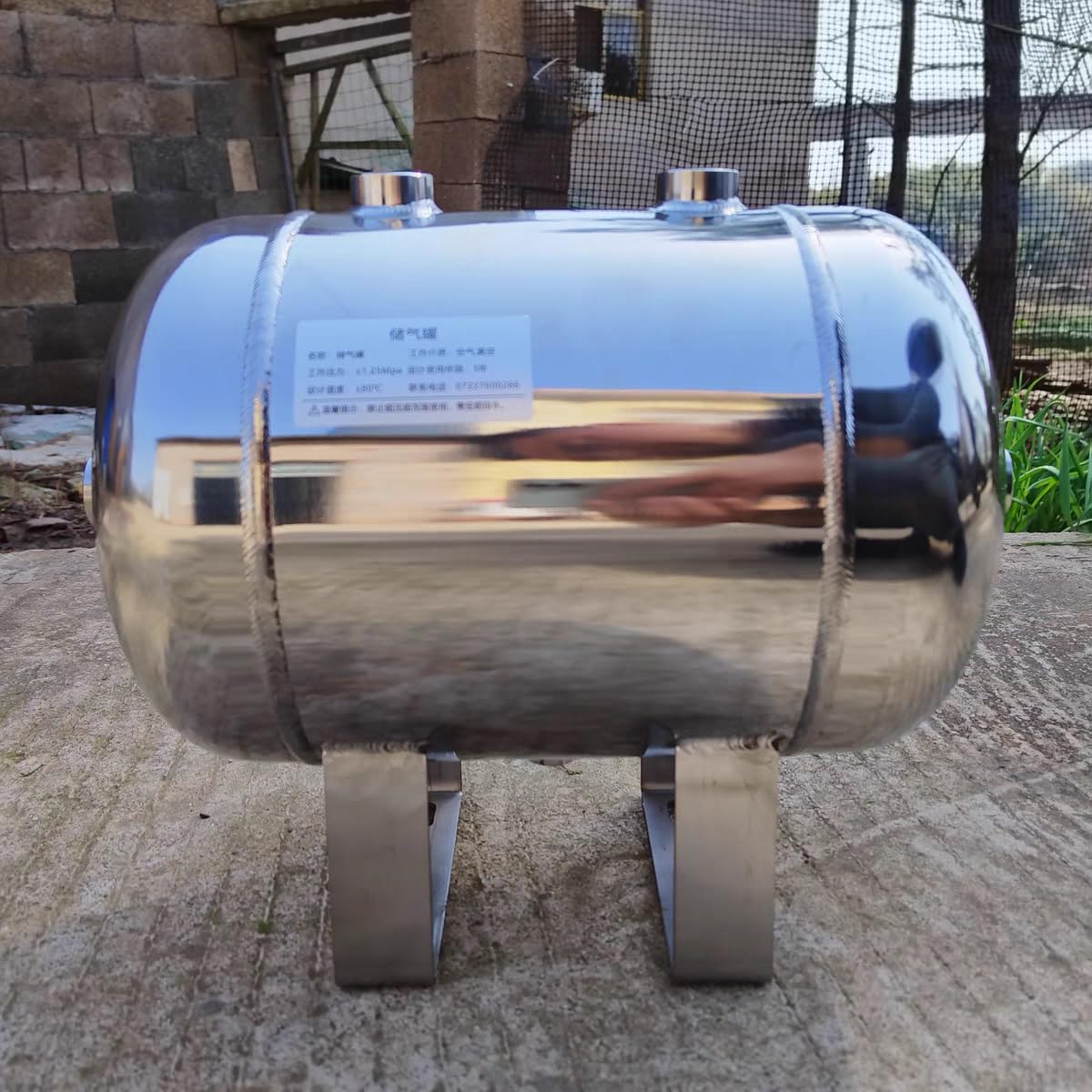 Air Compressor Reservoir Tank Air Tank 15 10 8 7 6 5 3 1 Gallon 150 PSI, Heavy Duty Compressed Air Tank for Painting Pneumatic Tools & Automotive Repair | Portable Air Reservoir Tanks(10 L/2.6 Gal)