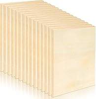 Uoeo 15 Pack 12x8 Inch Unfinished Pine Wood Canvas Panels for Acrylic Pouring, Oil Painting, Crafts & DIY Art