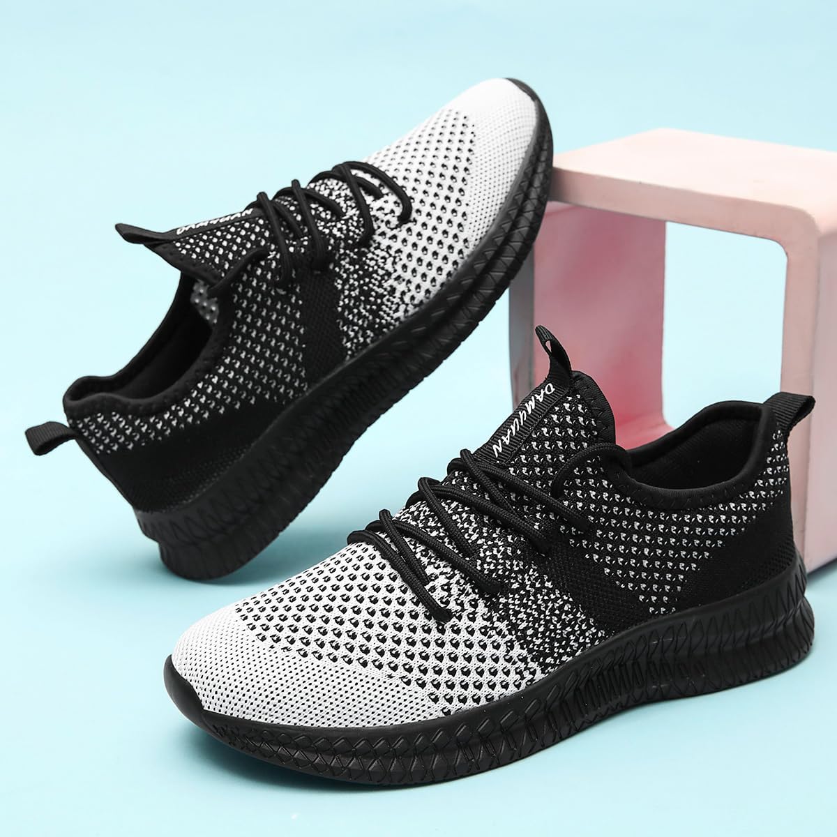Mens Running Shoes Slip on Walking Shoes for Men Fitness Athletic Workout Gym Sport Sneakers Casual Comfortable Lightweight Breathable Fashion Trainers
