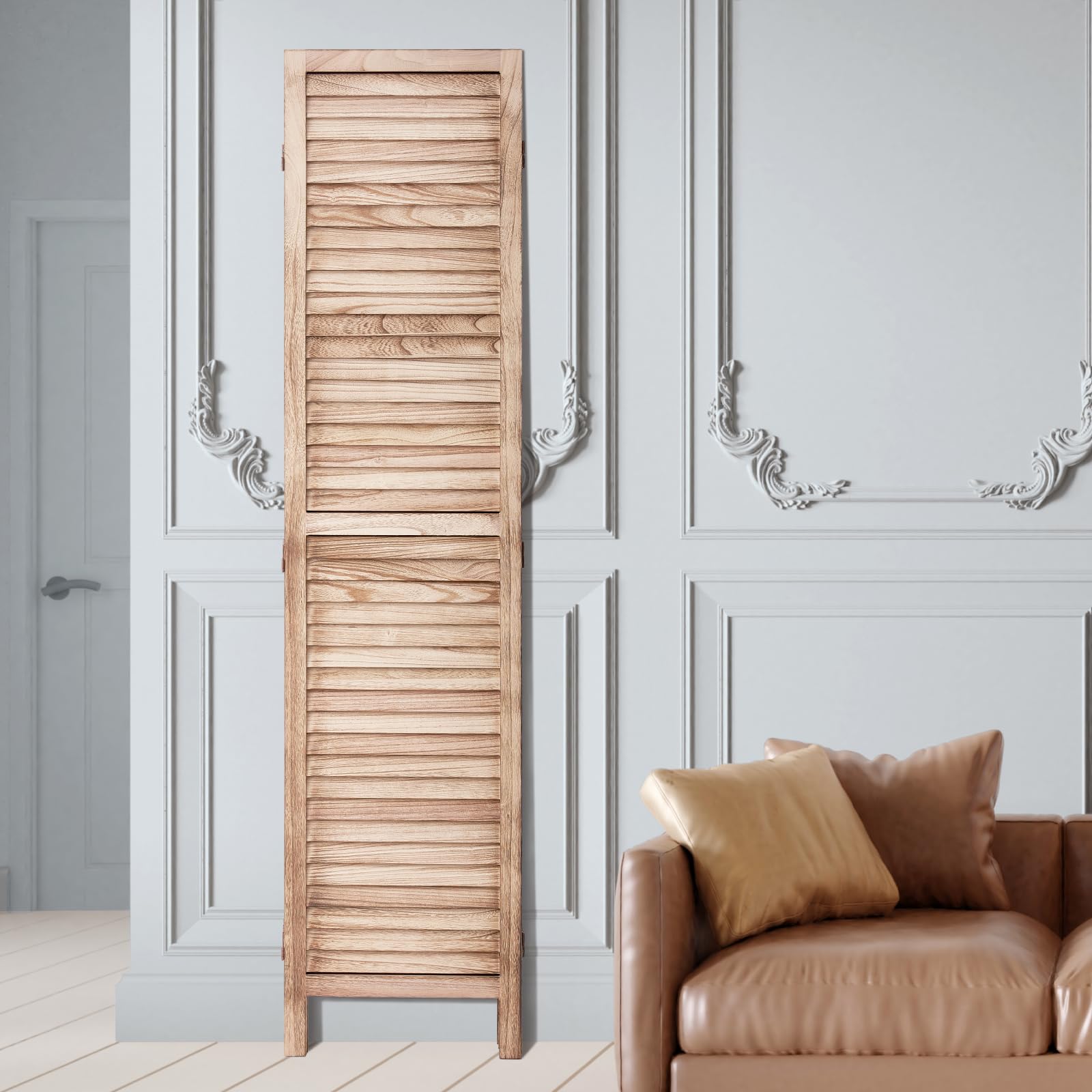 VEVOR Raumteiler Paravent aus Holz 4-teiliger Faltbarer Sichtschutz, 170 cm hoher Raumteiler, tragbarer Dekorationsschirm zur Raumtrennung mit europäischer Still für Zuhause Restaurant Schlafzimmer