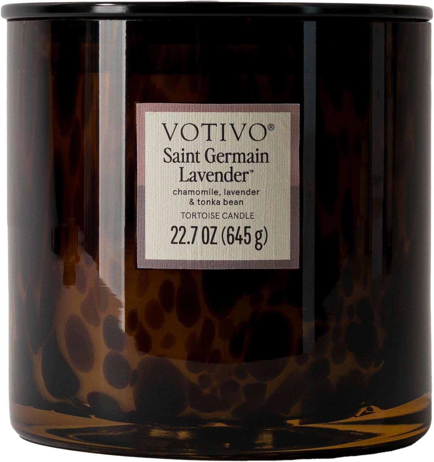 Votivo Red Currant Tortoise Scented Candle | 22.7 oz Soy Wax Blend | Decorative Home Decor Tortoise Shell Pattern | 100 Hour Burn Time