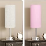 Dicoool Touch Table Lamp for Bedroom Nightstand Set of 2 - Bedside Lamp with USB-C USB-A Charging Ports