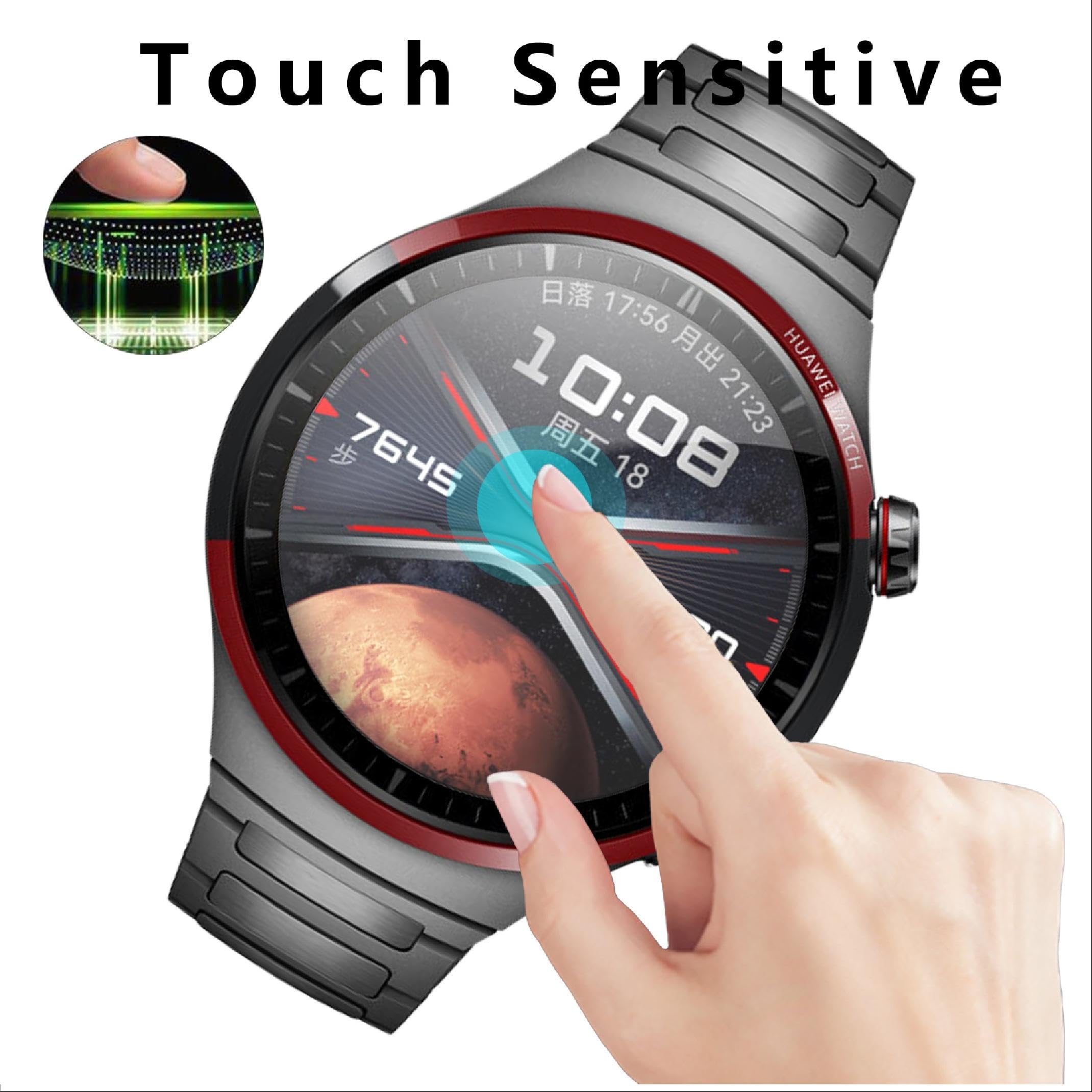 GIOPUEY [3 Pezzi Pellicola Protettiva per Xiaomi Band 8 Active