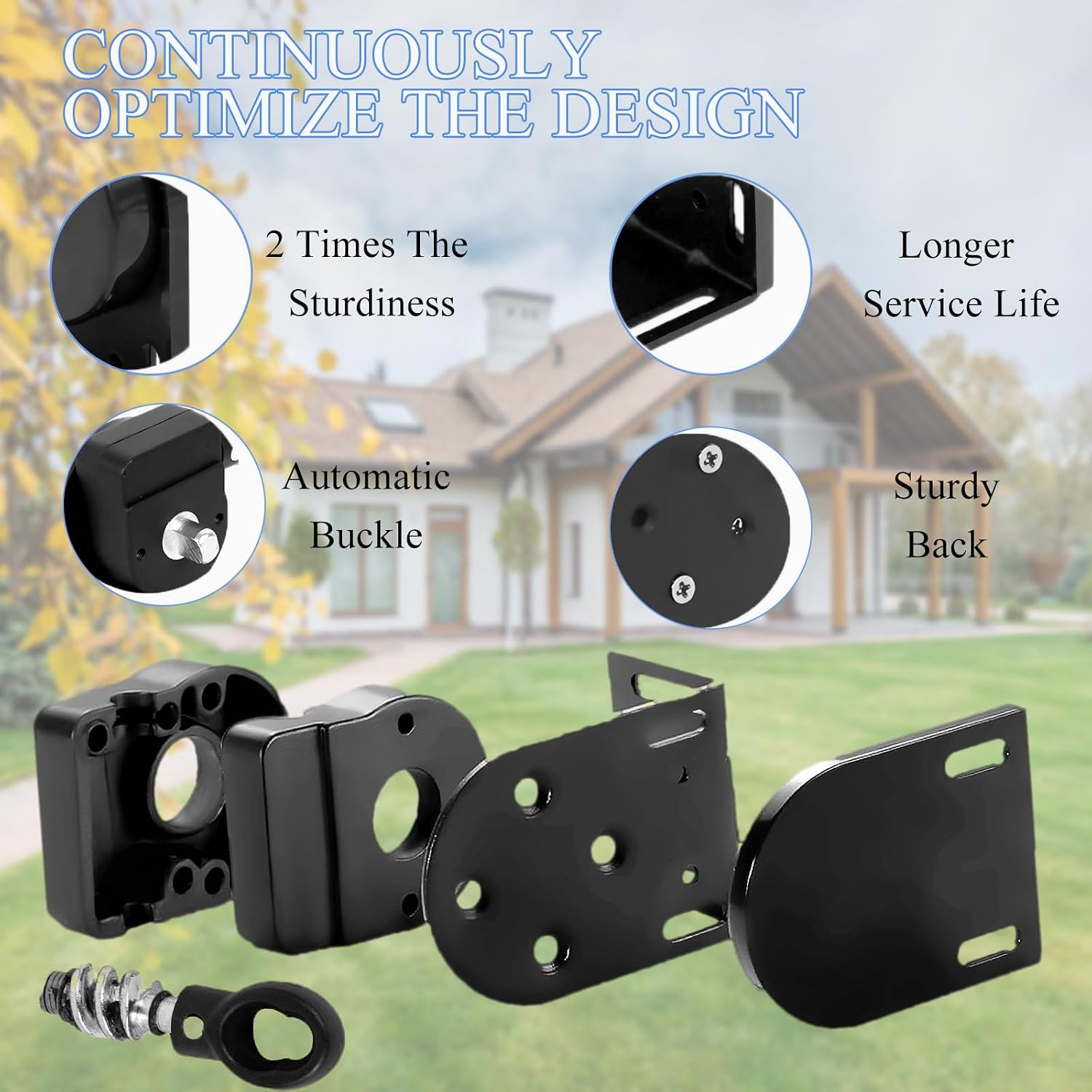 Sunshade Shade Hardware Bungee kit and End Cap Coolaroo Replacement Part for Coolaroo Outdoor Roller Shade Rollershade Part coolaroo Shades Replacement Parts (Black, Cordless Bracket 1 Set)