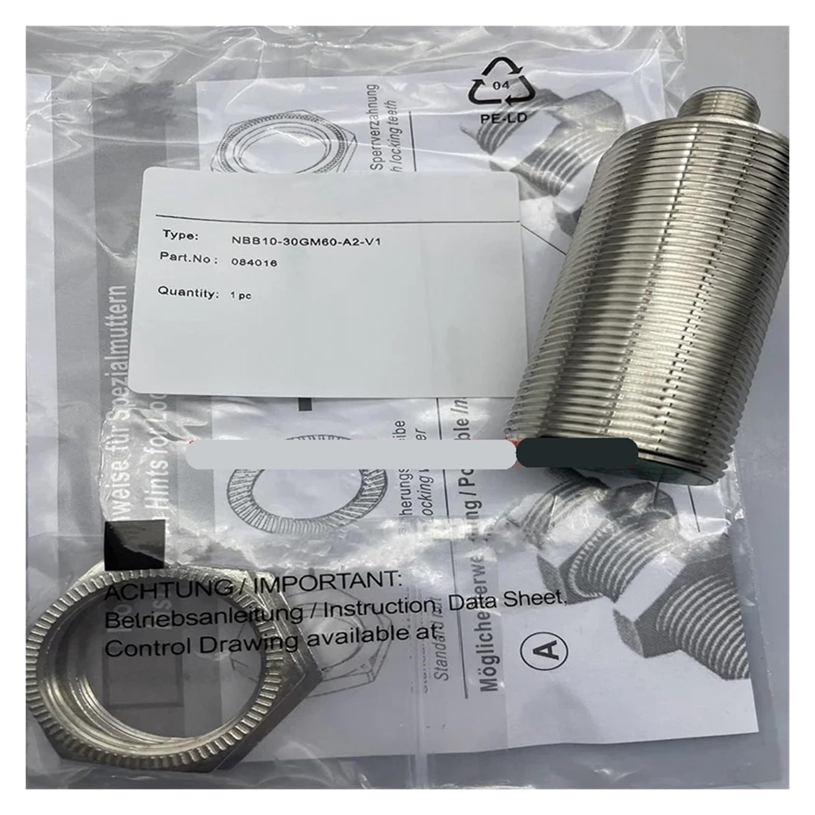 MBPAIHOP 1pcs NBB10-30GM60-A0/A2-V1 NBB8-18GM50-E0/E3-M Proximity sensor(NBB10-30GM60-A0-V1)