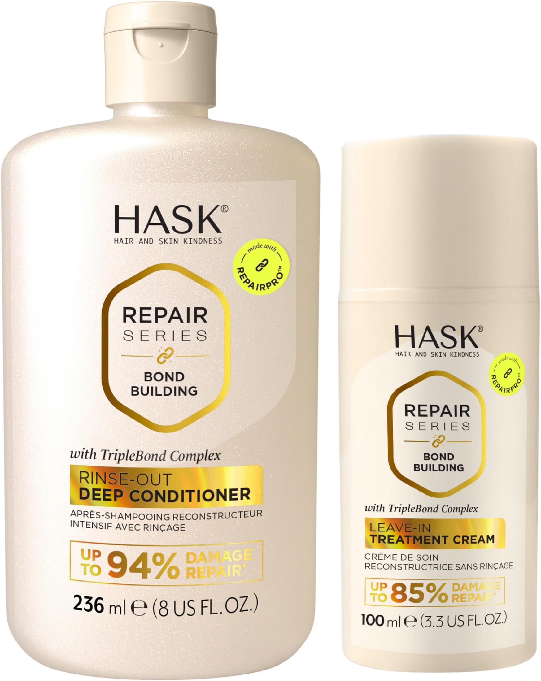 Bond Building Deep Conditioner & Leave-In Treatment Cream - Repairs Damage, Strengthens, Adds Moisture & Softness, Prevents Breakage, Sulfate-Free, Cruelty-Free