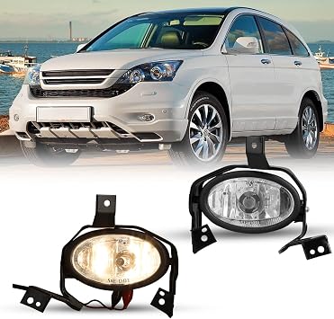 CPW Fog Lights Compatible with 2010-2011 Honda CR-V CRV Clear Lens | Bumper Driving Fog Lights Pair + Wiring + Switch Kit