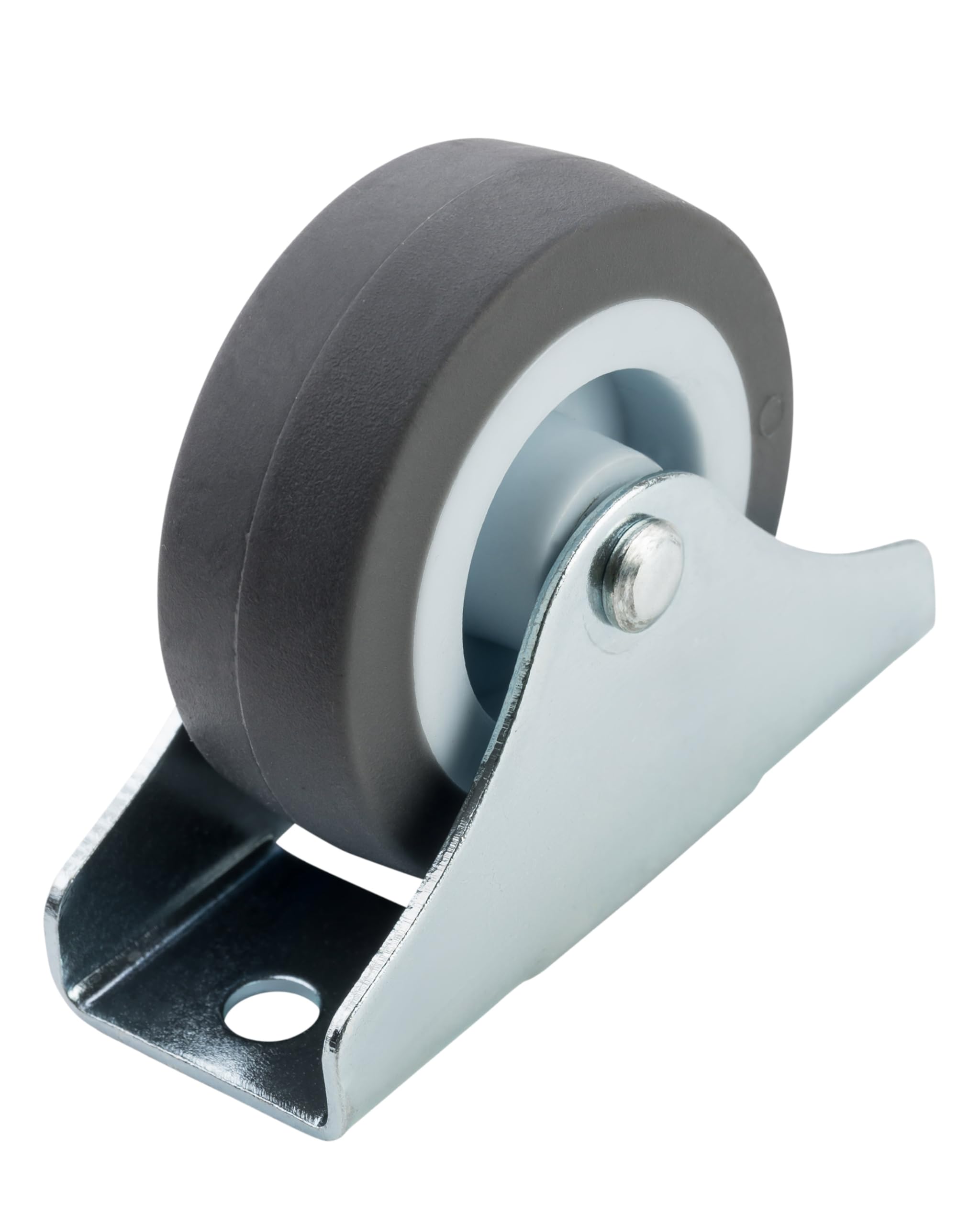 Dörner + Helmer Zestaw 4 kółek meblowych 50 mm, stałe kierunkowo, z płytką, TPE, nośność 165 kg/zestaw