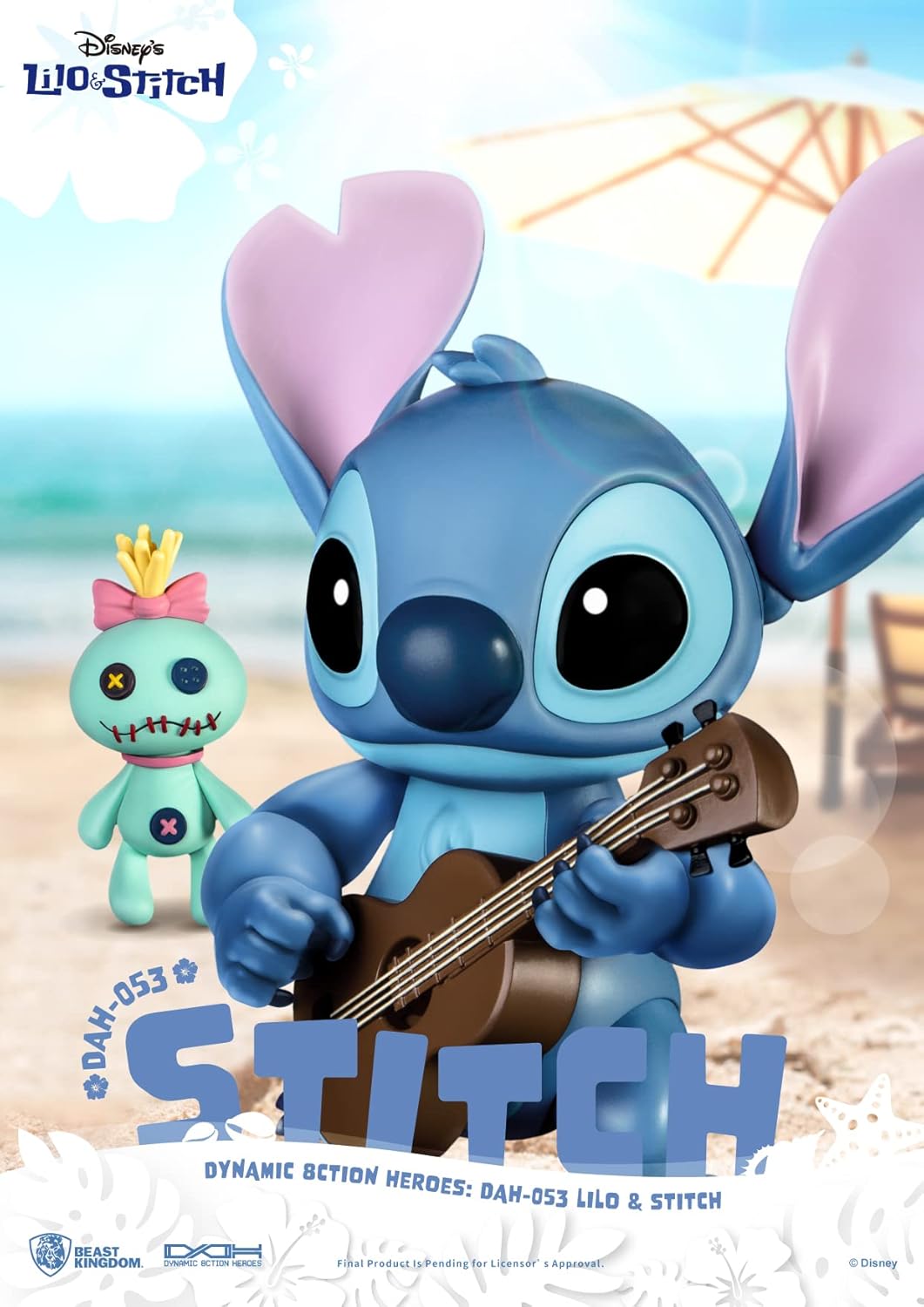 Beast Kingdom Lilo & Stitch: Stitch DAH-053 Dynamic 8ction Heroes Action Figure, Multicolor