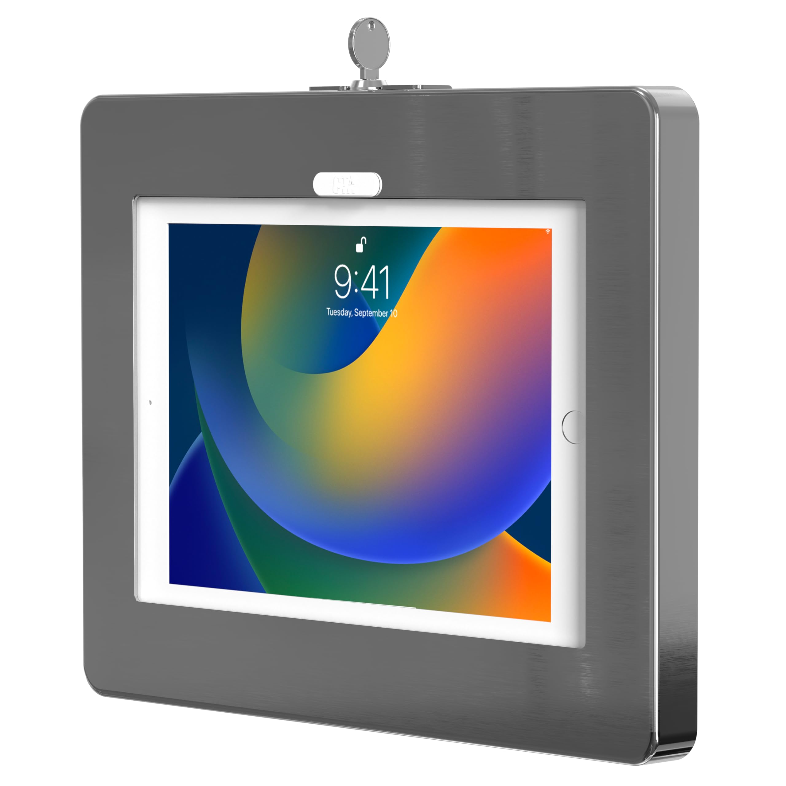 Stainless Steel iPad Wall Mount - CTA Anti-Theft Tablet Enclosure for iPad 10.9" 10th Gen - A16 - Air 11 - Pro 11" - 7/8/9 Gen - 10th Gen 10.2" - Pro 11" - Air 4 - Galaxy Tabs - (PAD-SSPARAW)