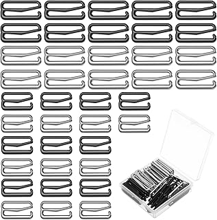 40PCS Swimsuit Bra Hooks Bra Strap Hook Replacement Bra Strap Slide Hook Metal for Swimsuit and Lingerie Adjustment Slides,2 Sizes Sewing Hooks Bra Clasp,Bra Strap Clips for Back,Dress Strap Shortener