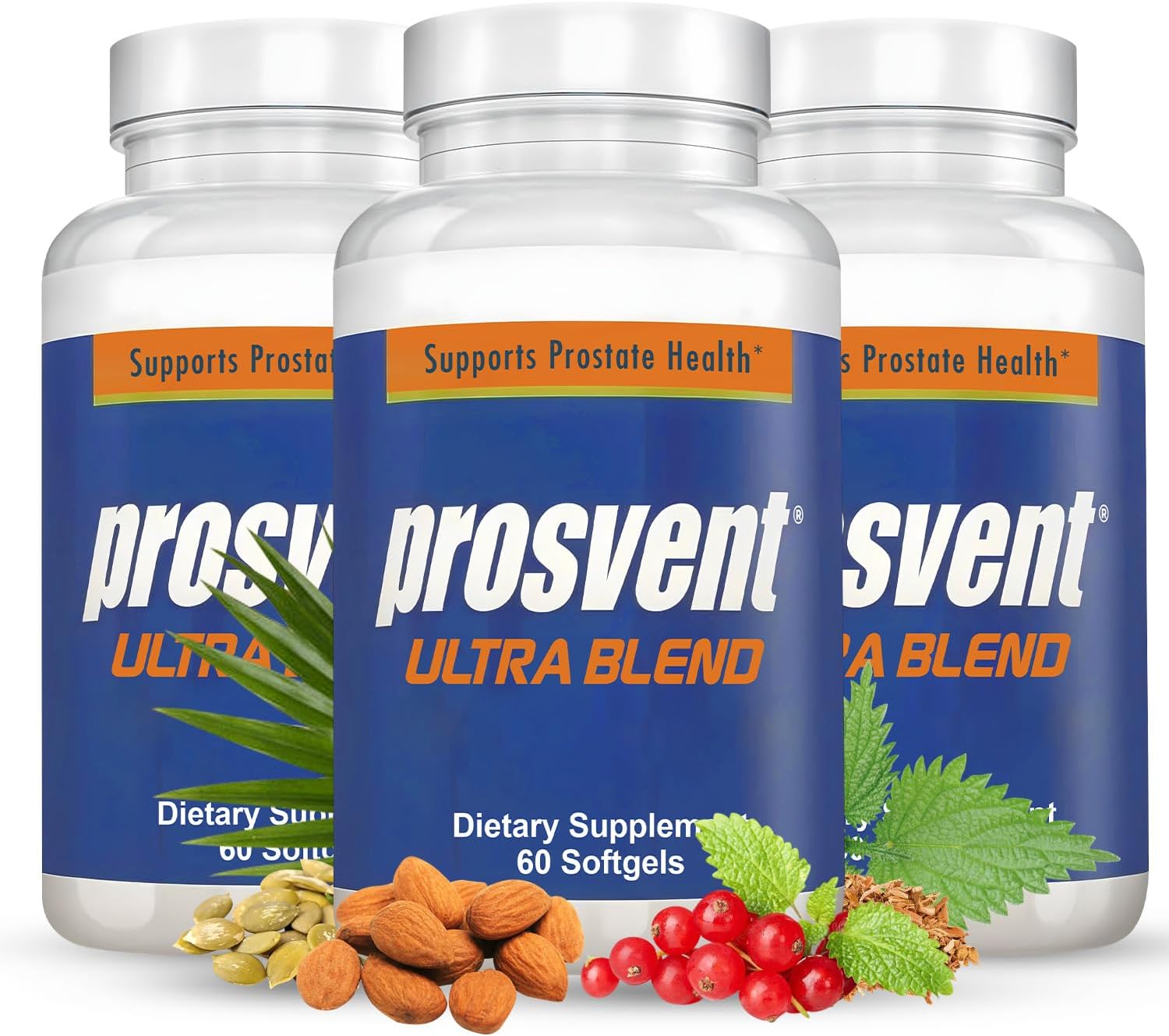 Ultra  Natural Prostate Health Supplements for Men  Saw Palmetto, Pygeum, Lycopene, Stinging Nettle, Beta Sitosterol, Pumpkin Seed Oil, and Cranberry (180 Count)