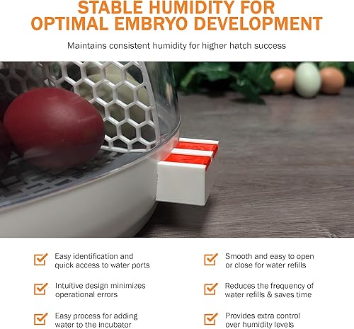Miniatura 4 de Cubierta de puerto de agua para incubadora de huevos Nurture Right 360