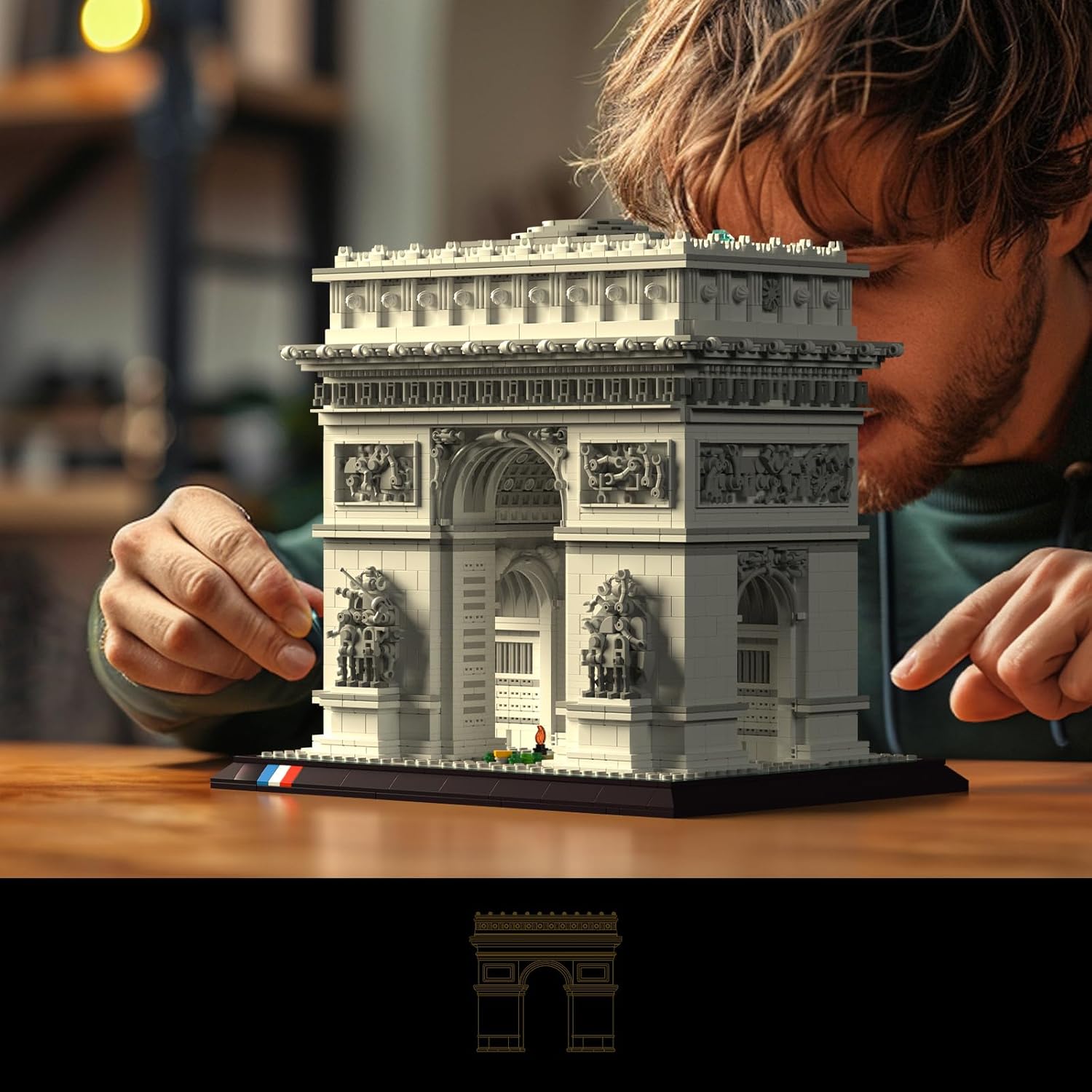 Architecture The Arc de Triomphe in Paris, Architectural Model Kit, Collectible Building Set for Adults, Build and Display Souvenir, Gift Idea for Lovers of History, Travel and Art（4436PCS）