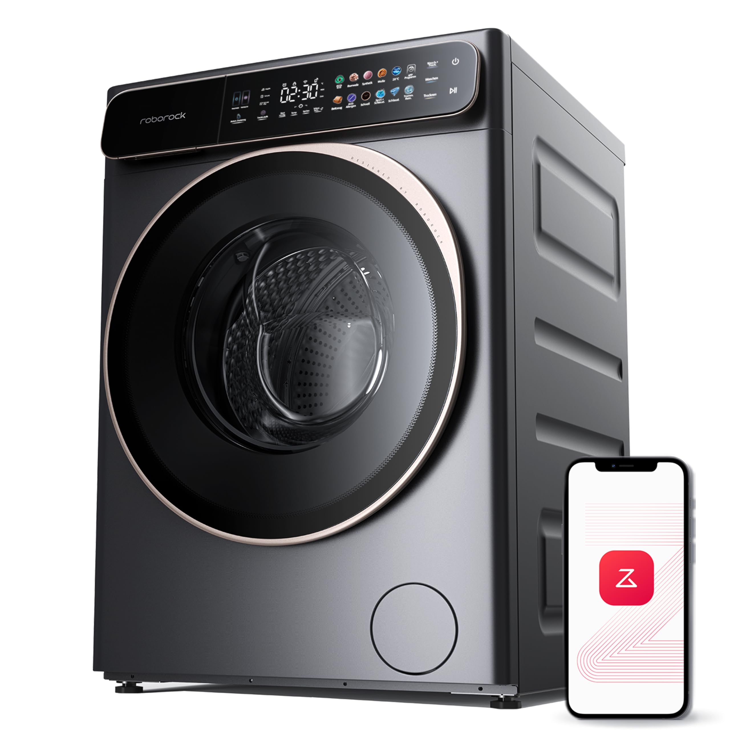 roborock Zeo One Waschtrockner / 10 kg Waschen & 6 kg Trocknen/Zeo-cycle Trocknungstechnologie/RR Seafarer Wasch- & Trockenalgorithmus/LintClear Selbstreinigungssystem/Automatische Dosierung