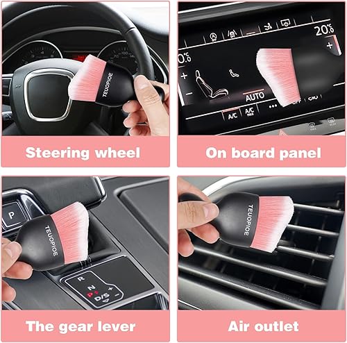 Miniatura 41 de Cepillo de limpieza interior de coche, cepillo para el interior del automóvil, cepillo para detallar el polvo, herramienta de limpieza