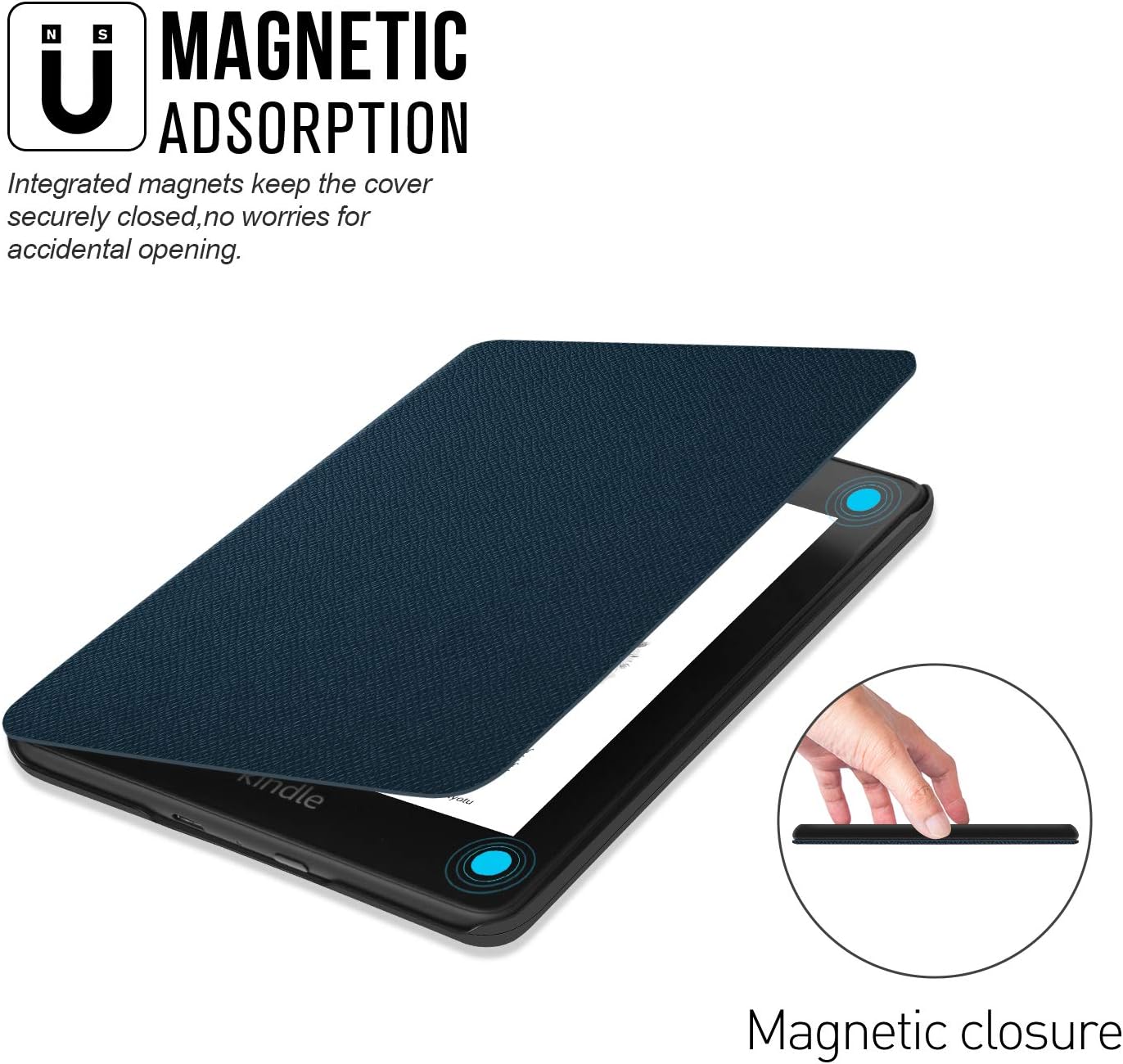 Ayotu Water-Safe Case for Kindle Paperwhite 2018 - Durable Smart Leather Cover with Auto Wake/Sleep, Only fits Amazon 6 inch Kindle Paperwhite (10th Generation-2018), K10 Blue