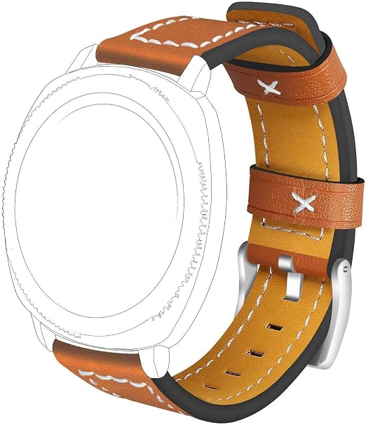 Amazon.com: ECSEM - Correa compatible con Garmin Vivomove HR bandas de  repuesto de cuero cosido correas de reloj accesorios pulsera de colores  para Garmin Vivoactive 3/Forerunner 645/Vivomove 3/Venu (marrón) :  Electrónica