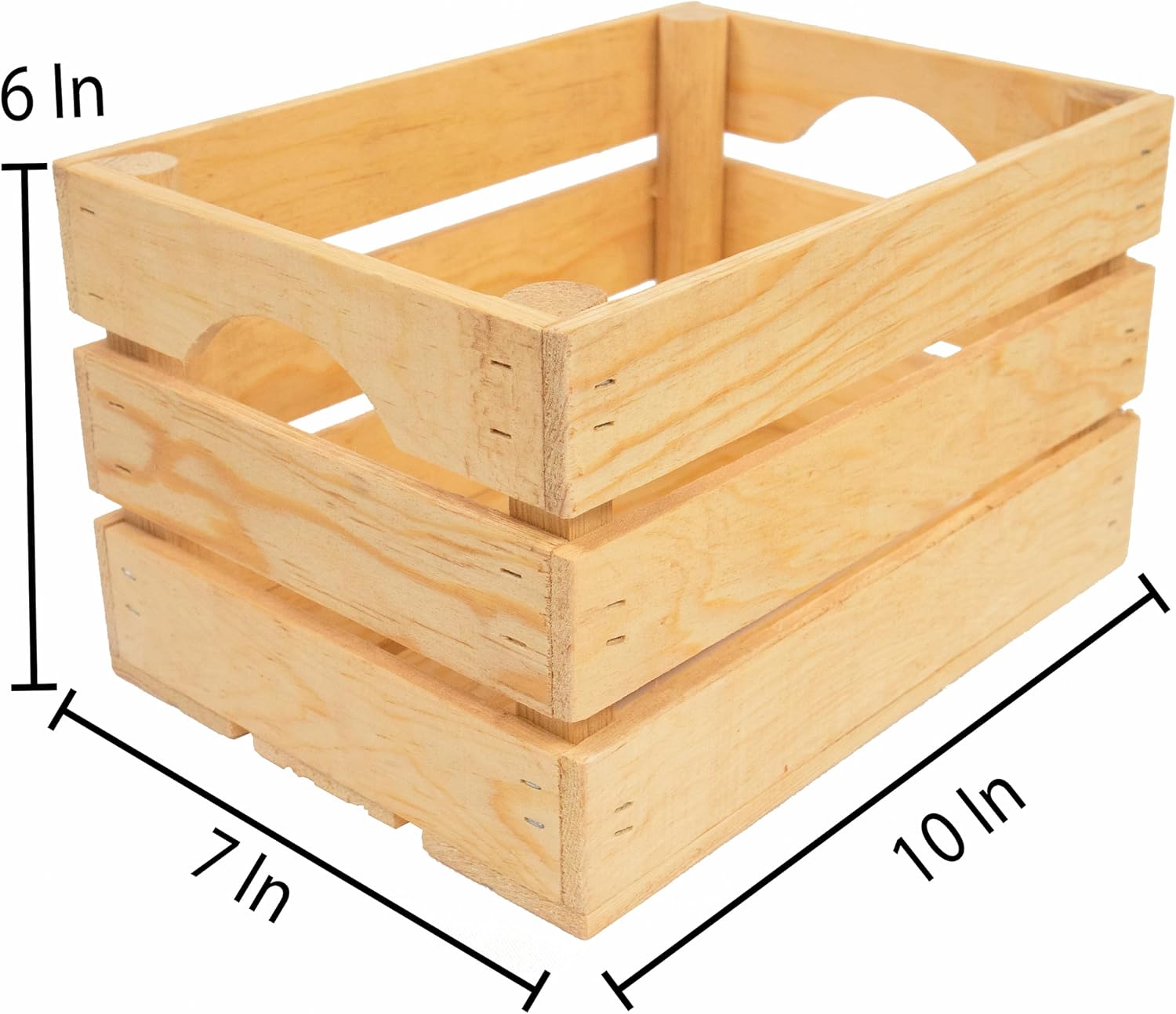 VINTAYARD Rustic Wood Crates for vintage decorative display, Small Crate set for storage and farmhouse style decor, wooden boxes made from 100% Wood (Small Set of 3) image 4