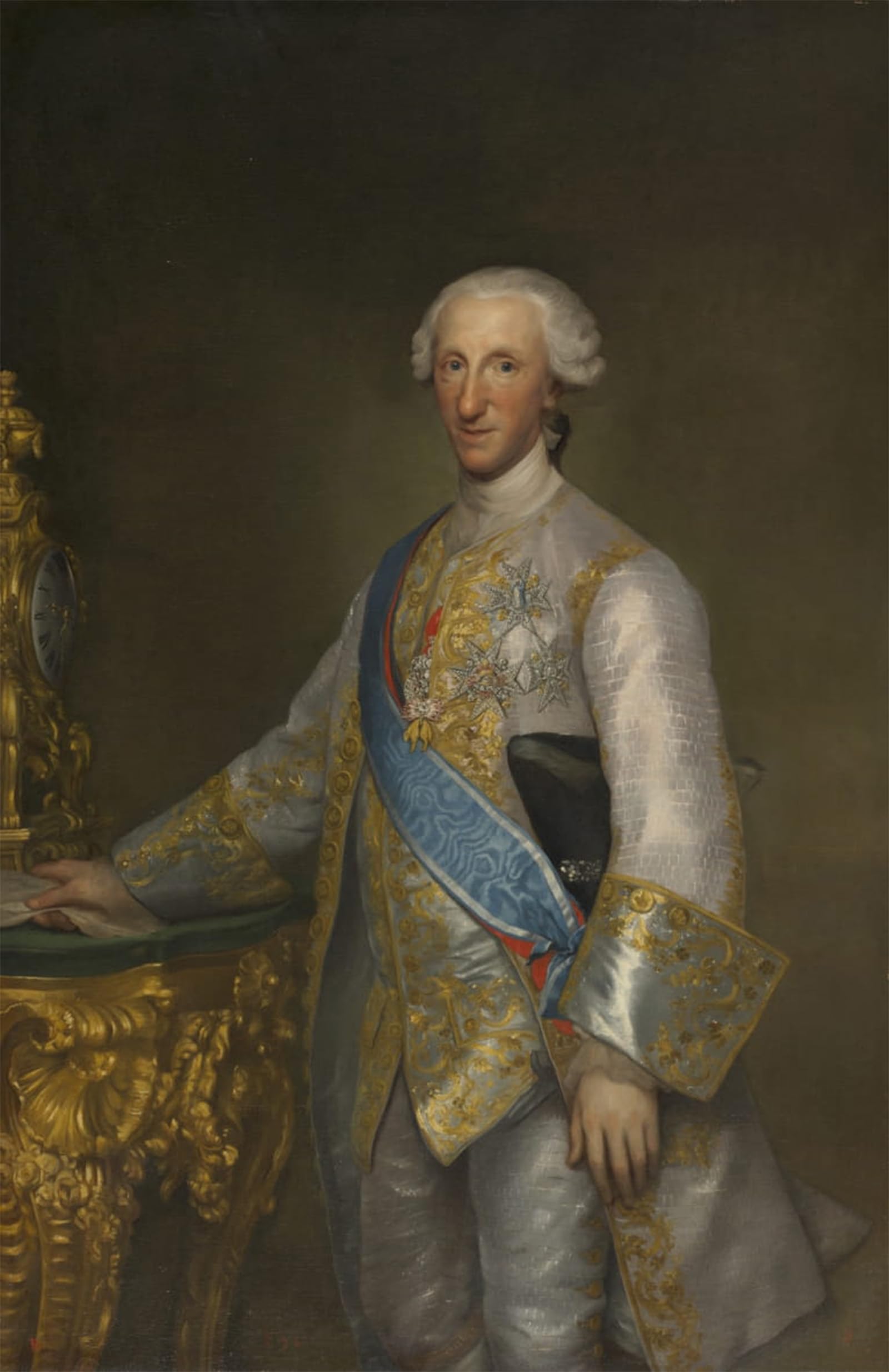SERENDIPITP Vintage Picture Print on Canvas Wall Art Poster Portrait of Infante Don Luis De Borbon by Anton Raphael Mengs Artwork Print Poster for Wall Decor 60x90cm