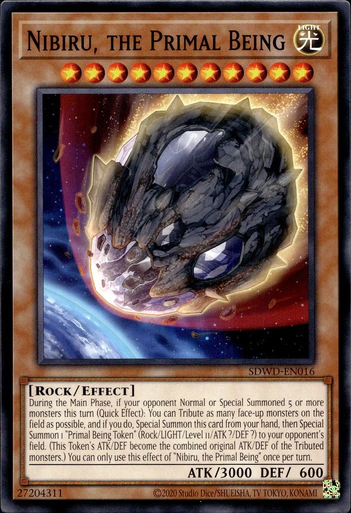 misprint yugioh card price Amazon.com: Nibiru, The Primal Being (Unlimited Misprint) - SDWD-EN016 -  Common