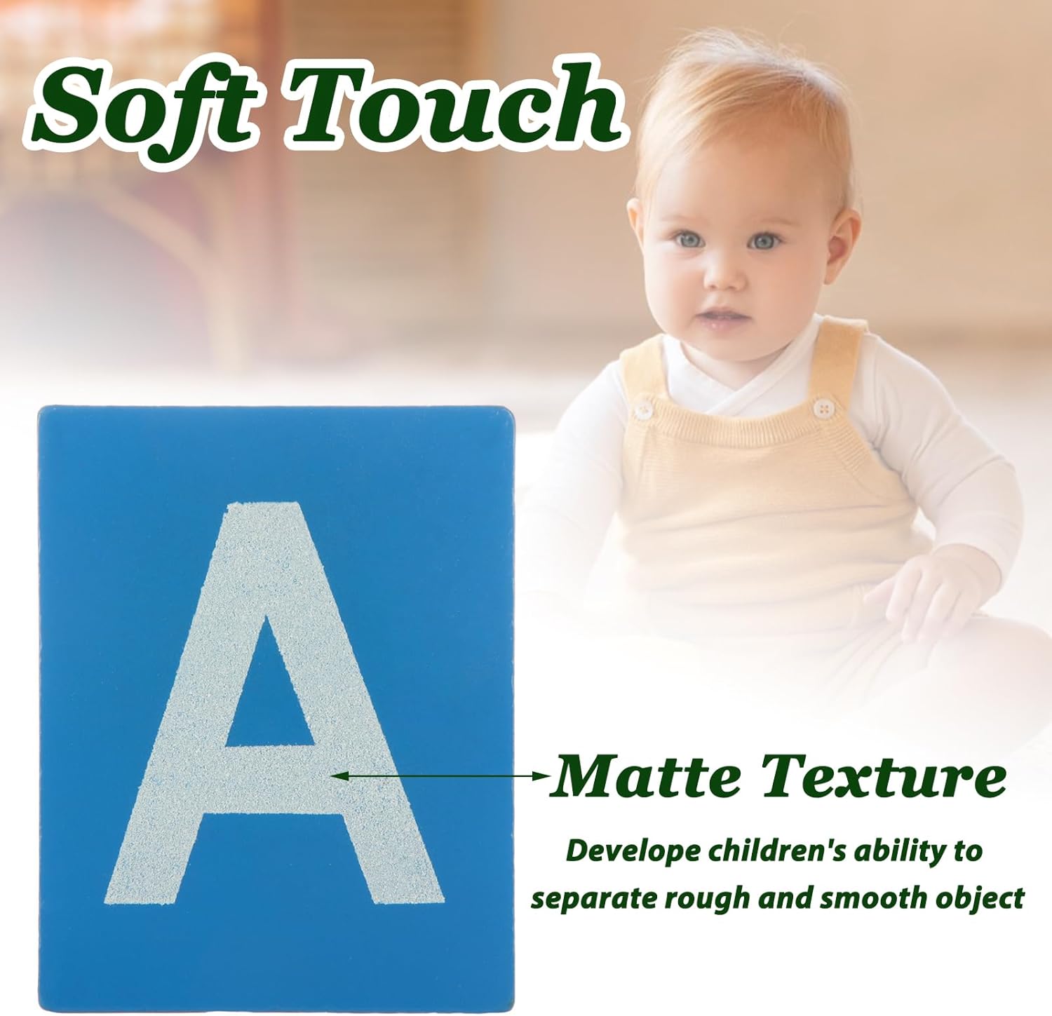 QTLCOHD Montessori Lower and Capital Case Sandpaper Letters image 3