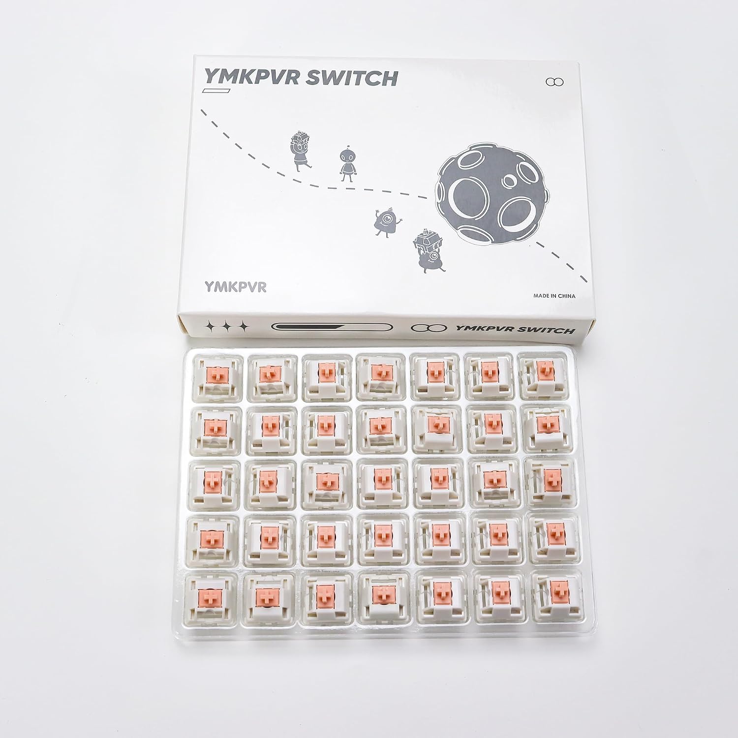 KBDiy 35pcs Holy Panda 62g Keyboard Switch,5Pin Pre Lubed Tactile Switch,Compatible for MX Mechanical Keyboard image 4