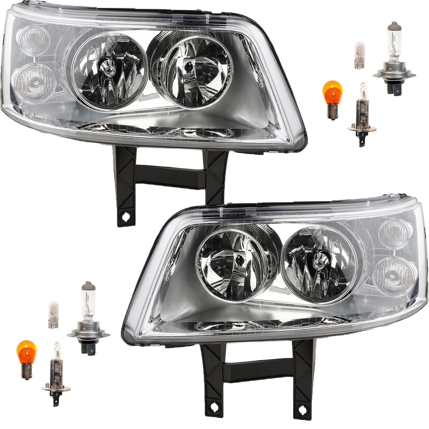 Johns, Scheinwerfer H7/H1 mit LWR & Leuchtmitteln Links Rechts passend für VW T5 Bus