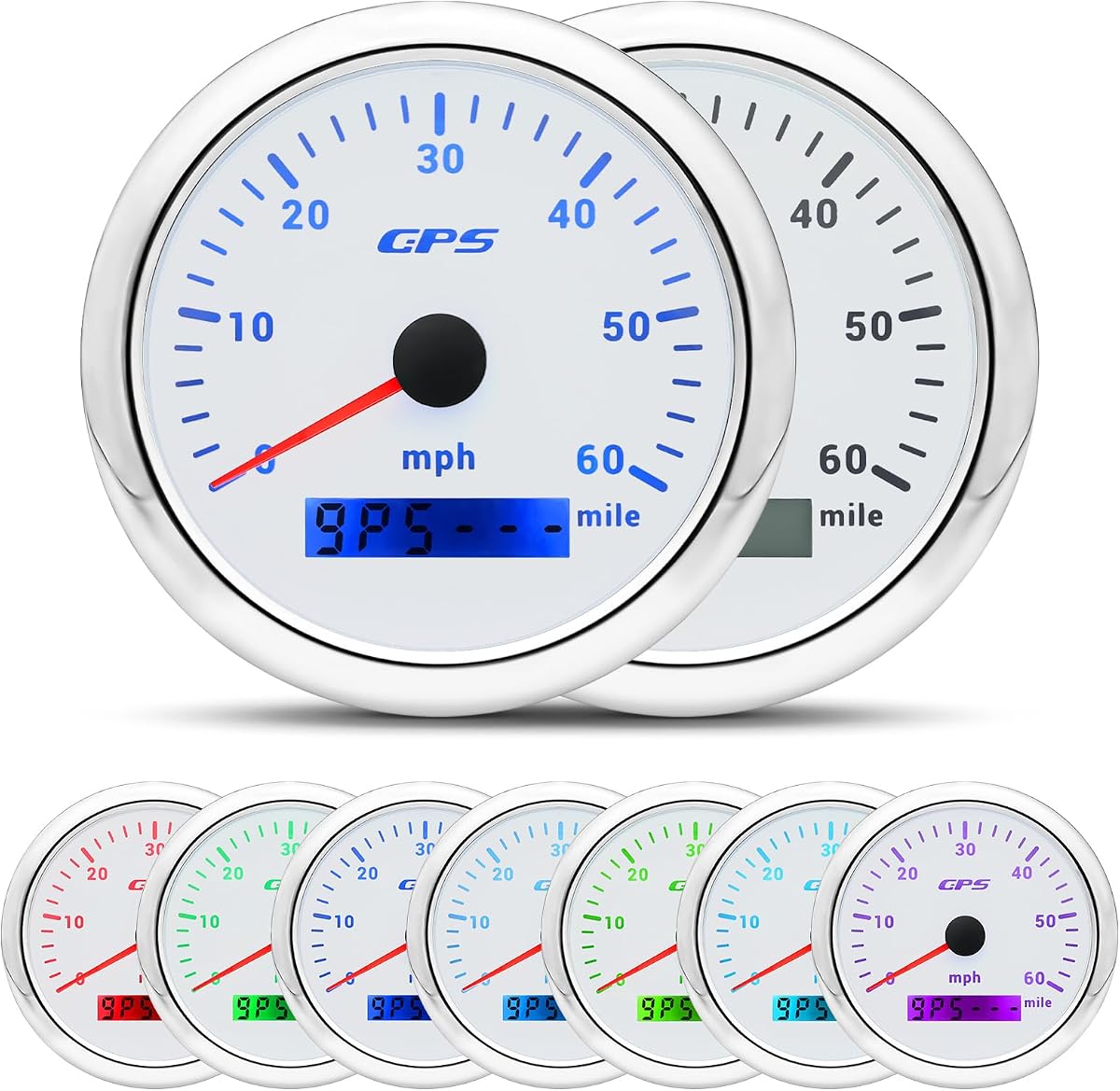 ARTILAURA GPS Speedometer 85mm White