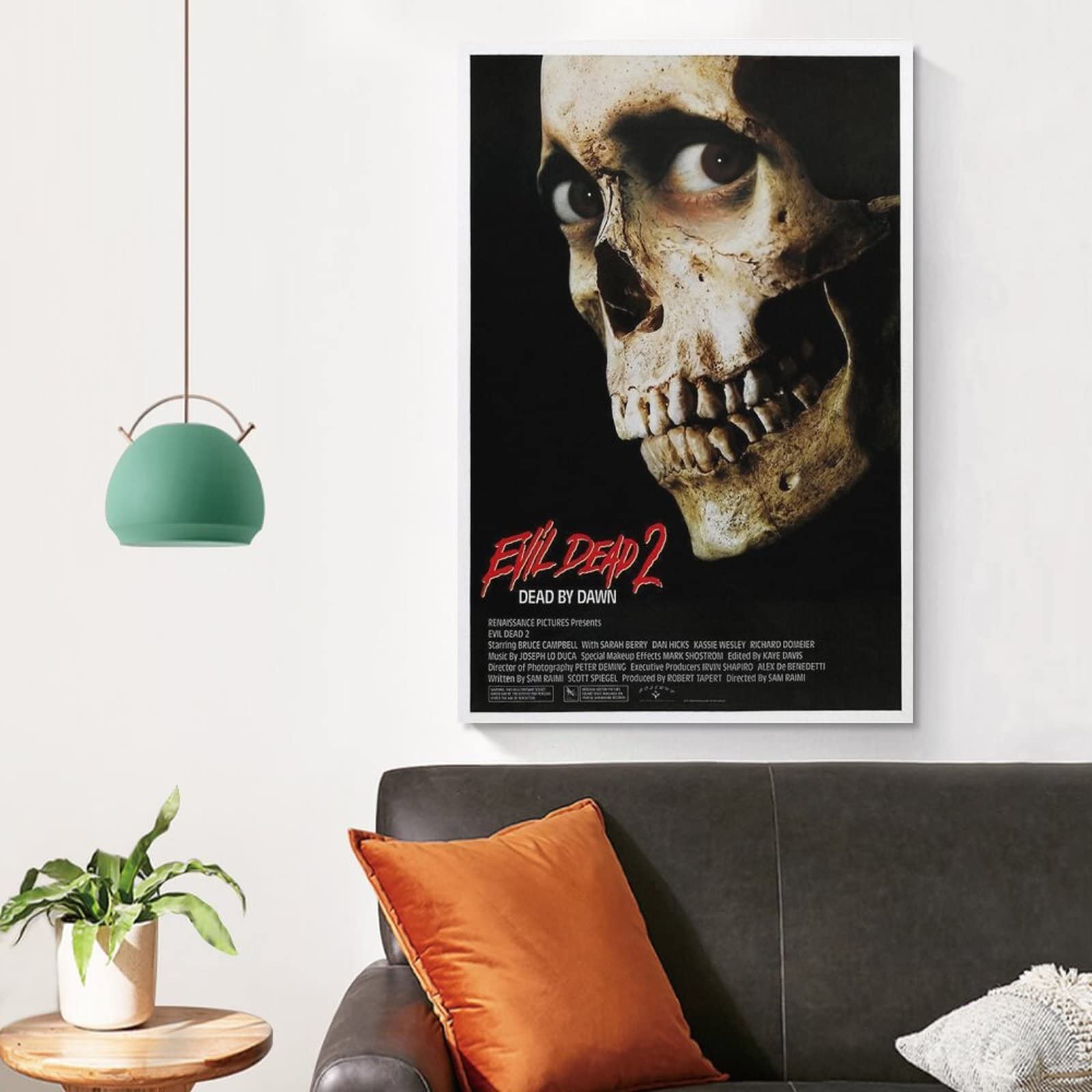Poster Evil Dead Vintage - Impression Toile 60 X 90 Cm - Style Rétro Horreur - Décor Salon, Chambre - Haute Définition