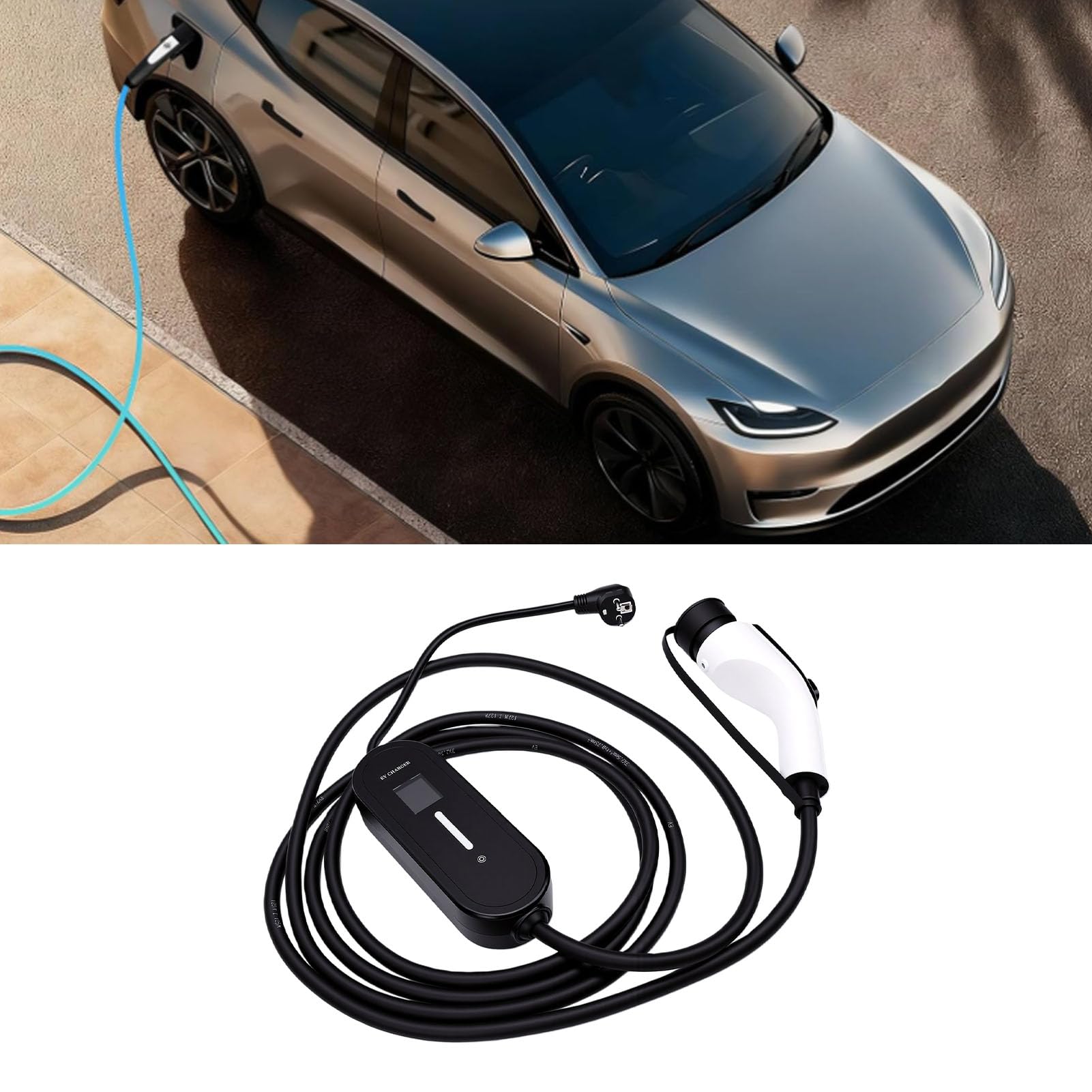 aqxreight GBT Przenośna ładowarka EV 6A do 16A IP54 Wodoodporny Kabel do ładowania Pojazdów Elektrycznych 5M z Kablem Zewnętrznym TPU i Odprowadzaniem Ciepła dla Bezpiecznego i Wydajnego